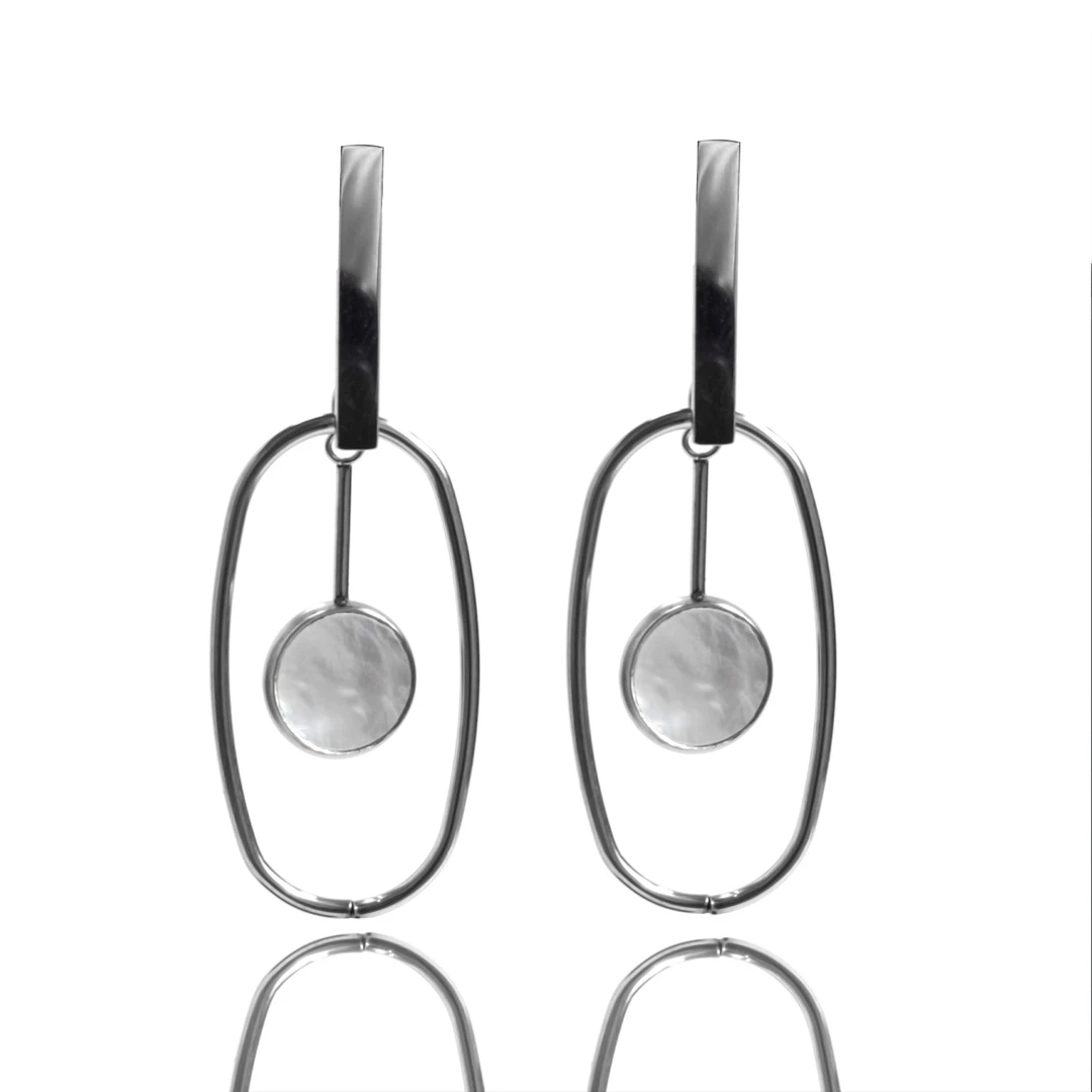 即幻 铜合金亚克力耳饰 ♦堕落天使K  欧美素装酷飒风耳环 Q-6011