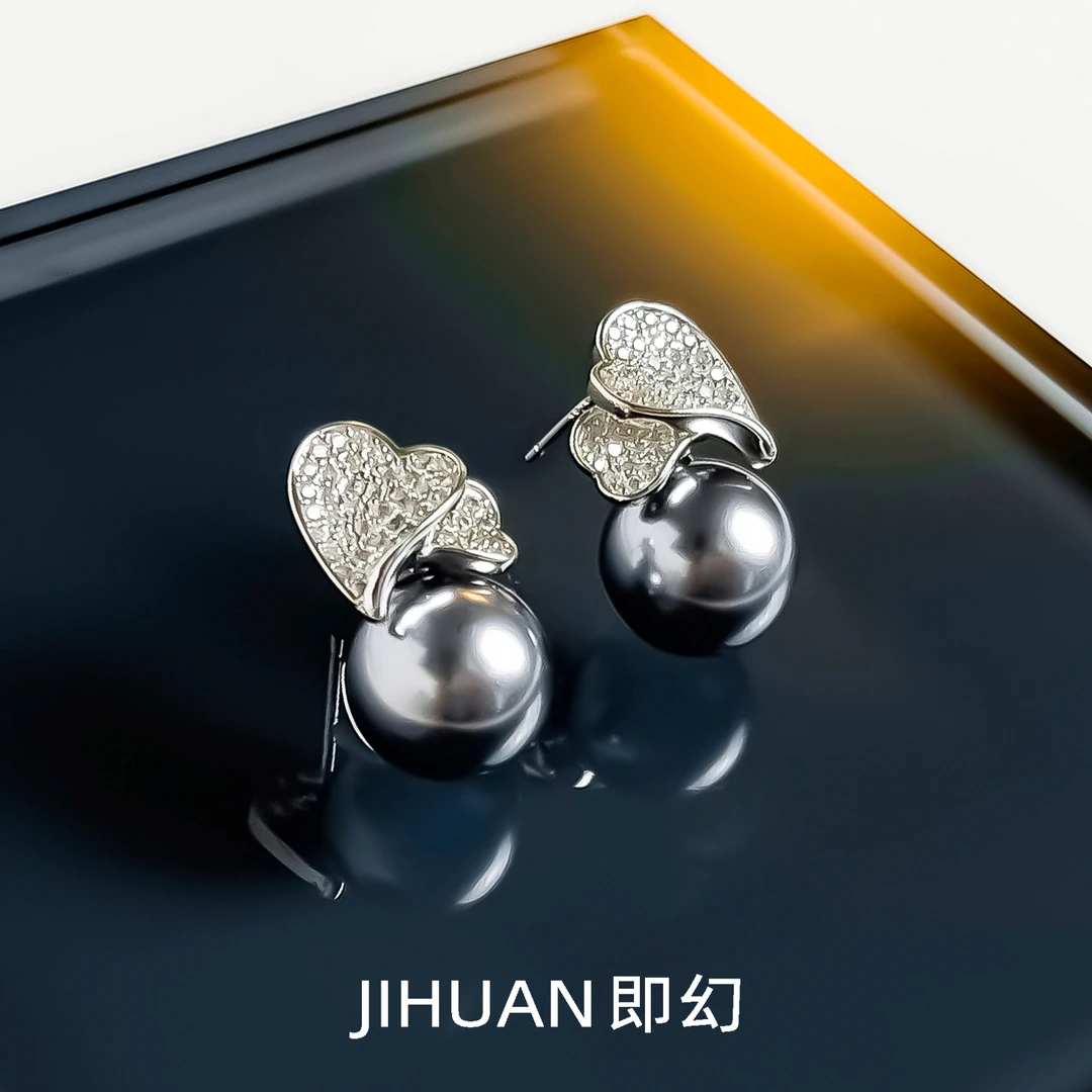 即幻 铜合金耳饰 法式气质轻奢时尚百搭优雅大气珠珠耳环 GH-8060