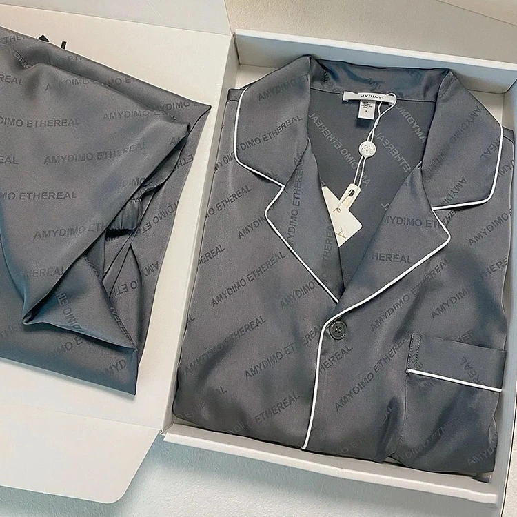 高级感春夏季冰丝睡衣男士爆款2025新款家居服长短袖套装学生外穿