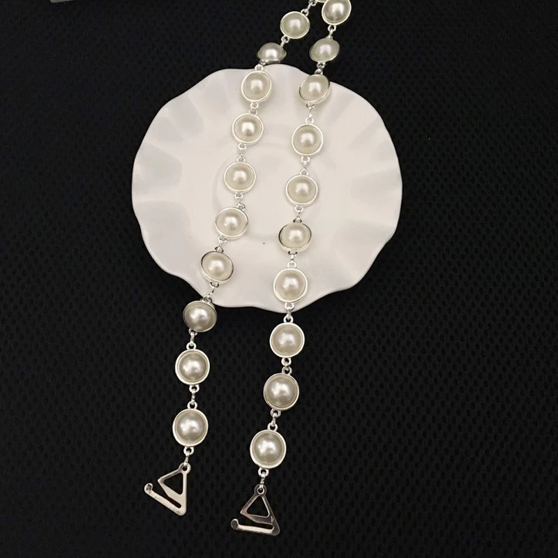 细肩带美背珍珠隐形肩带金属一字领肩带内衣文胸带隐形带透明肩带