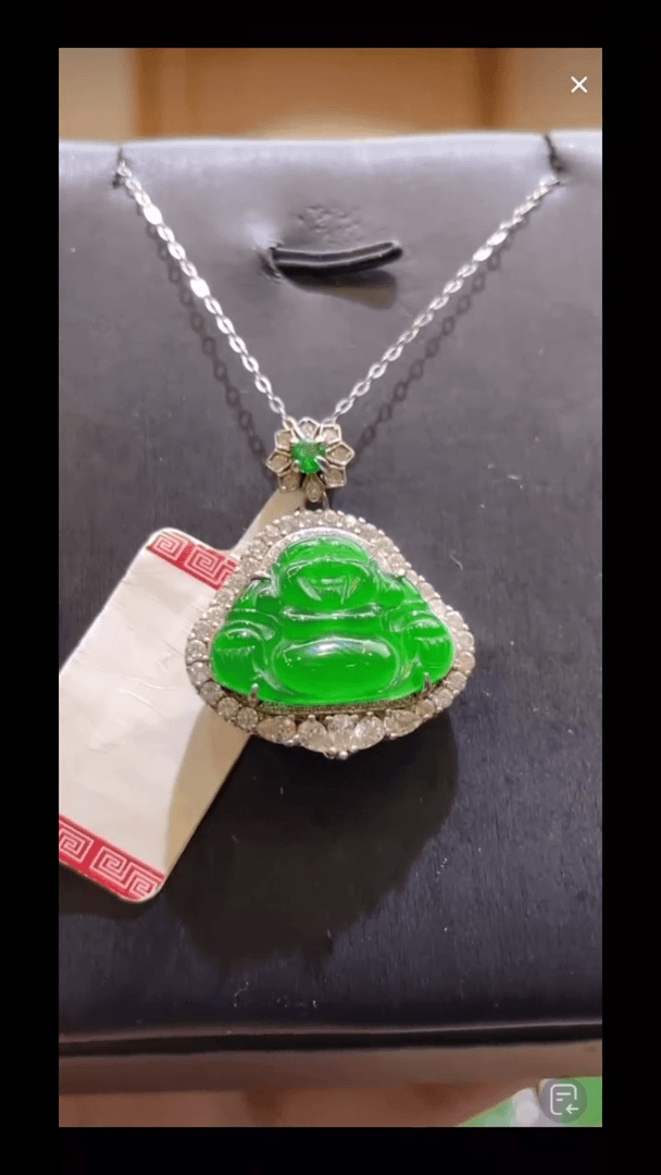 【闪购商品】翡翠吊坠银S925镶嵌A9