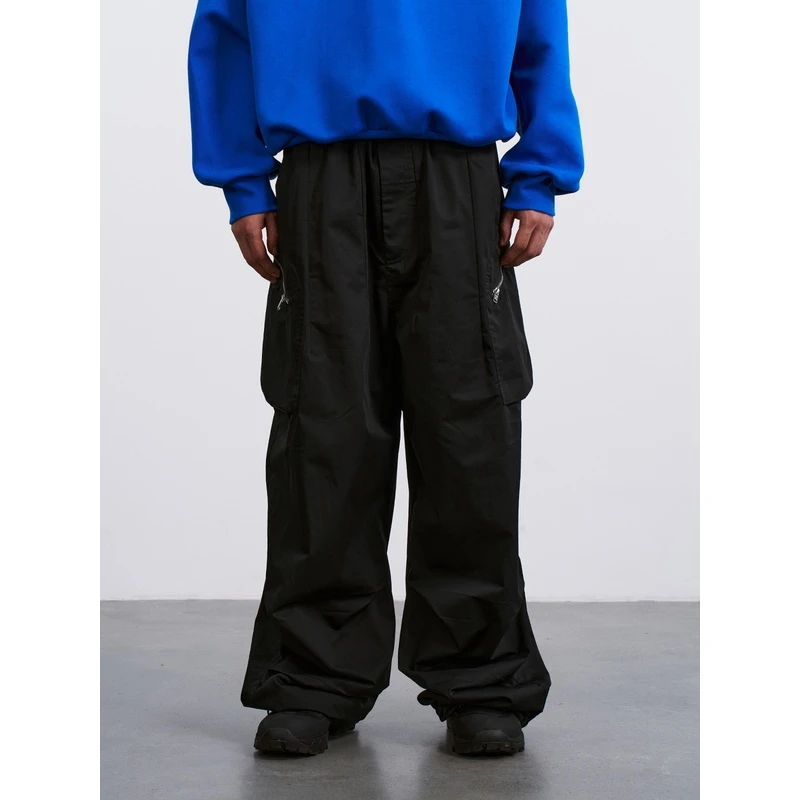 Tayco阔腿裤男女2023秋冬新款百搭大口袋长裤时尚宽松垂感工装裤