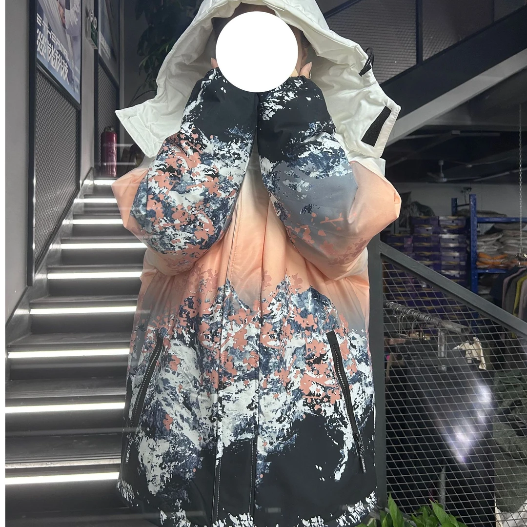 2024冬季渐变连帽宽松棉衣09