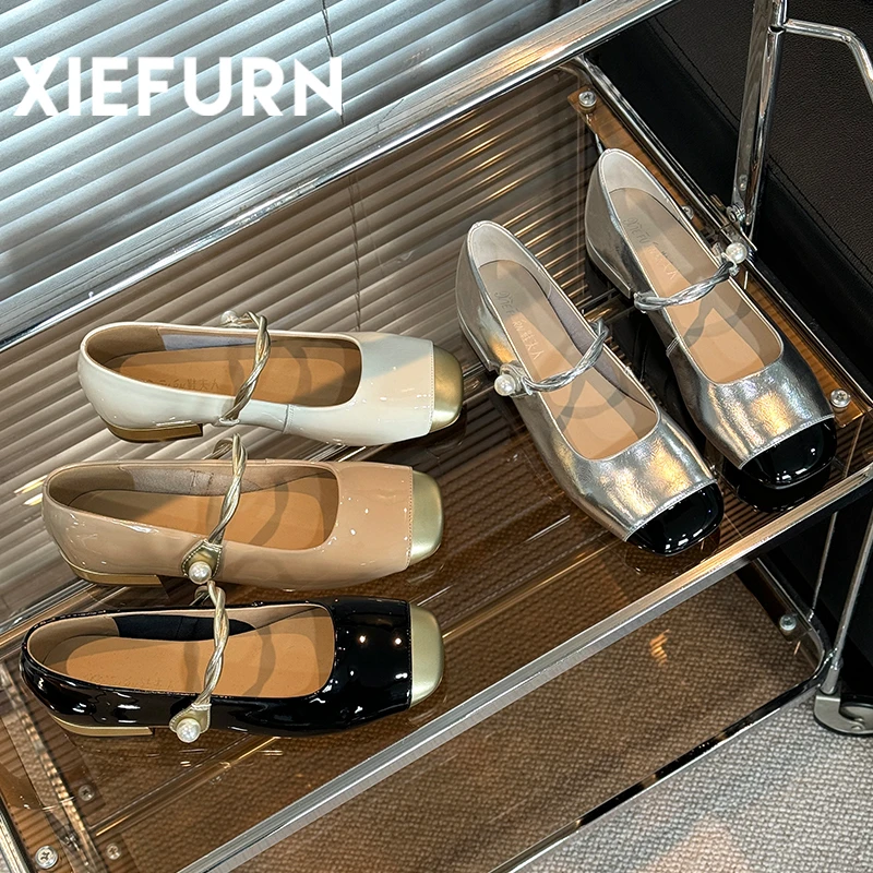 XIEFURN/鞋夫人玛丽珍小皮鞋2024夏日爆款法式小众百搭气质单鞋女