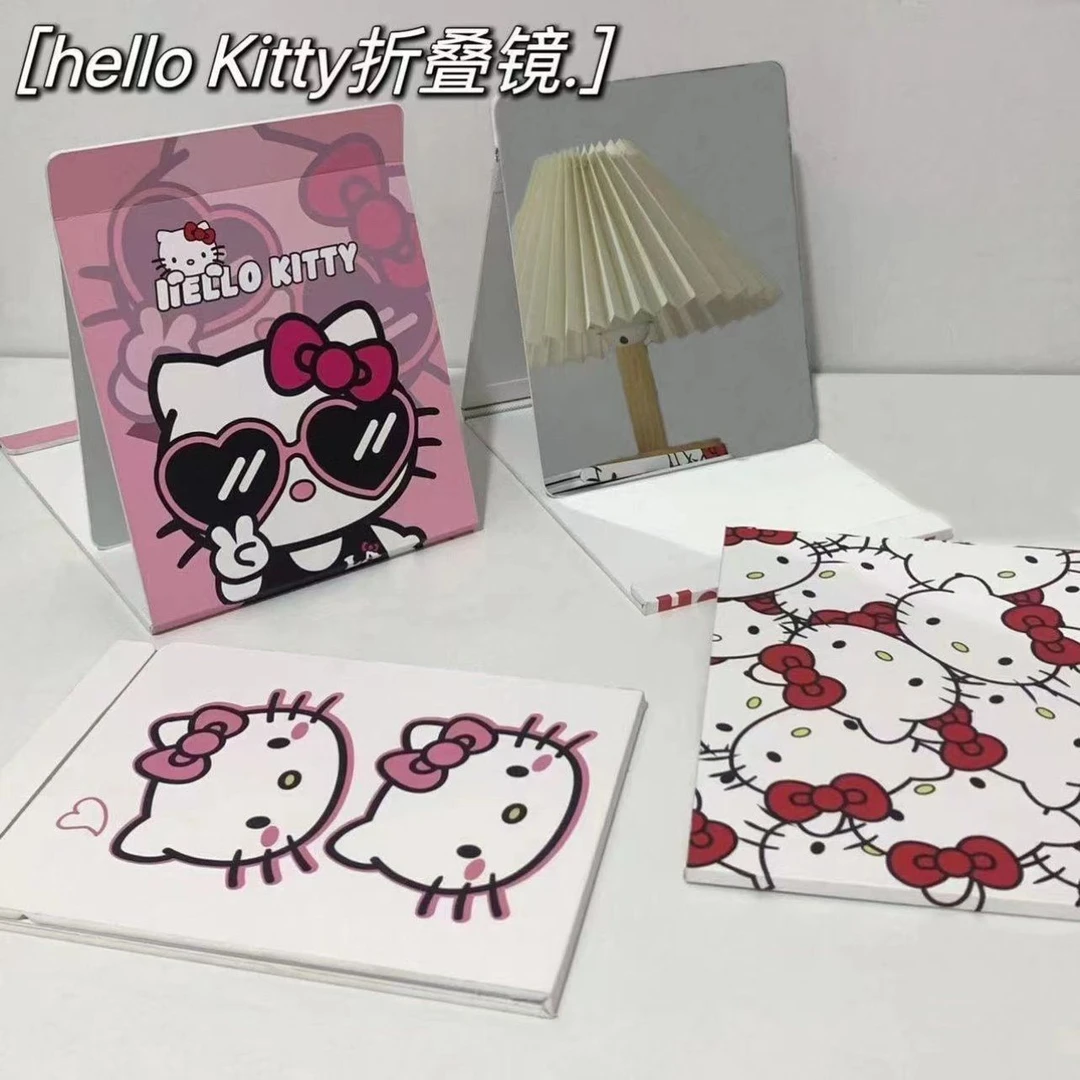hellokitty化妆镜可爱少女心折叠镜宿舍桌面镜随身便携台式梳妆镜