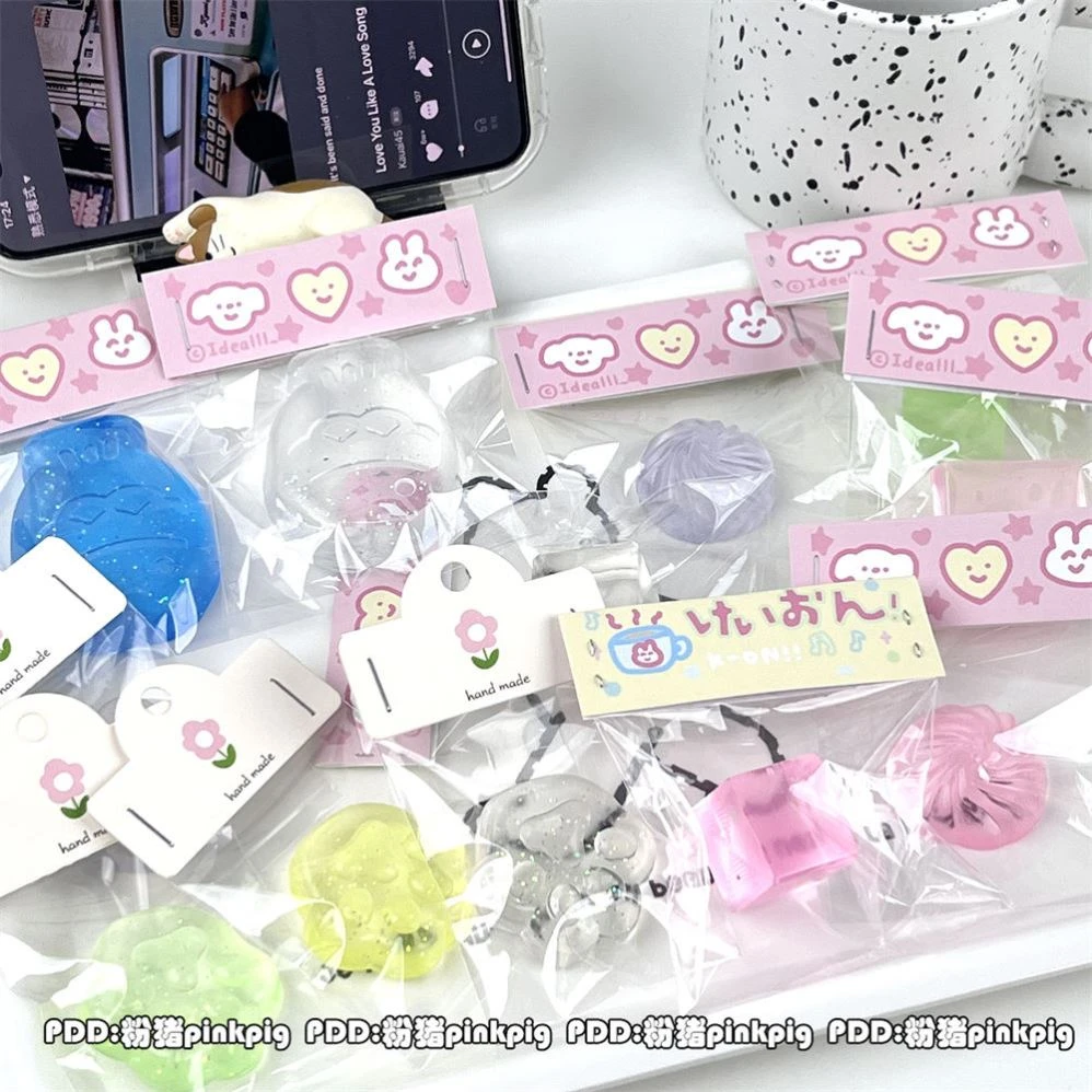 捏捏乐随心配蓝色冰透鲷鱼烧果冻蜡慢回弹猫爪冰块捏捏小红书同款