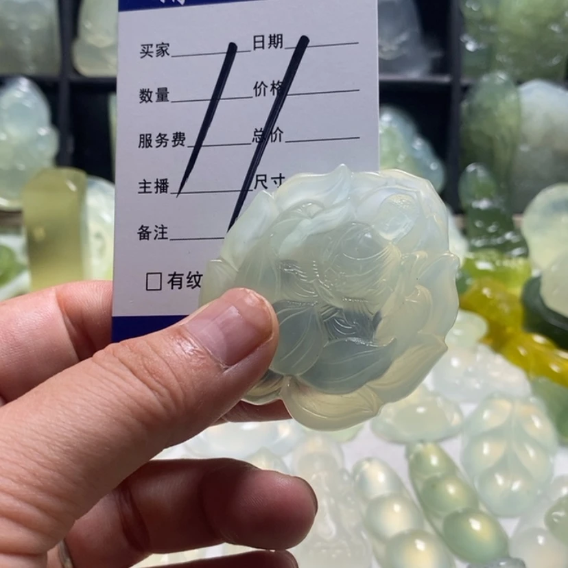 【闪购商品】蛇纹石玉颈饰合金清*