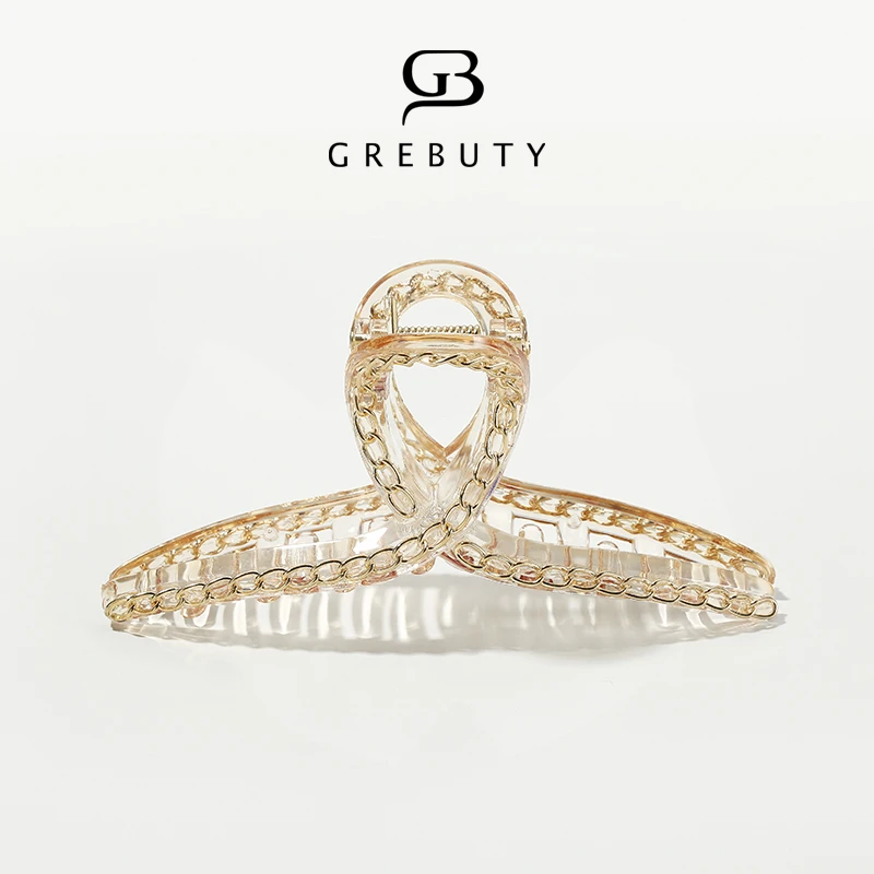 GREBUTY 020 韩国东大门亚克力链条抓夹13cm