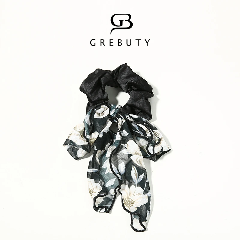 GREBUTY 4346 新品花花褶皱肠圈发饰