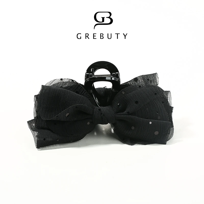 GREBUTY 4185 新品【繁星】闪闪蝴蝶结抓夹