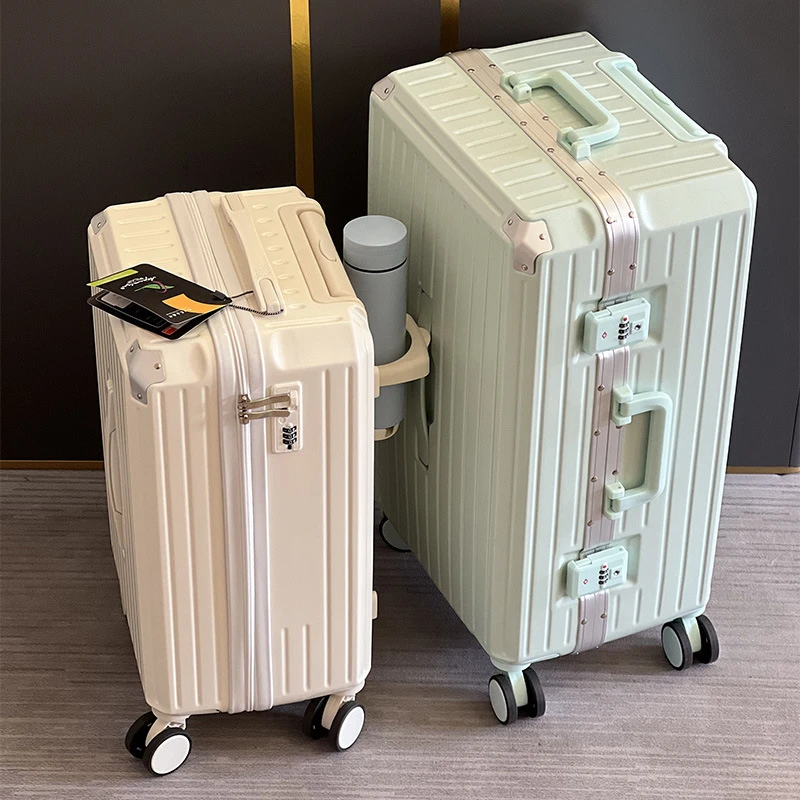 新款多功能拉杆箱铝框学生党大容量行李箱20轻便登机箱百搭旅行箱