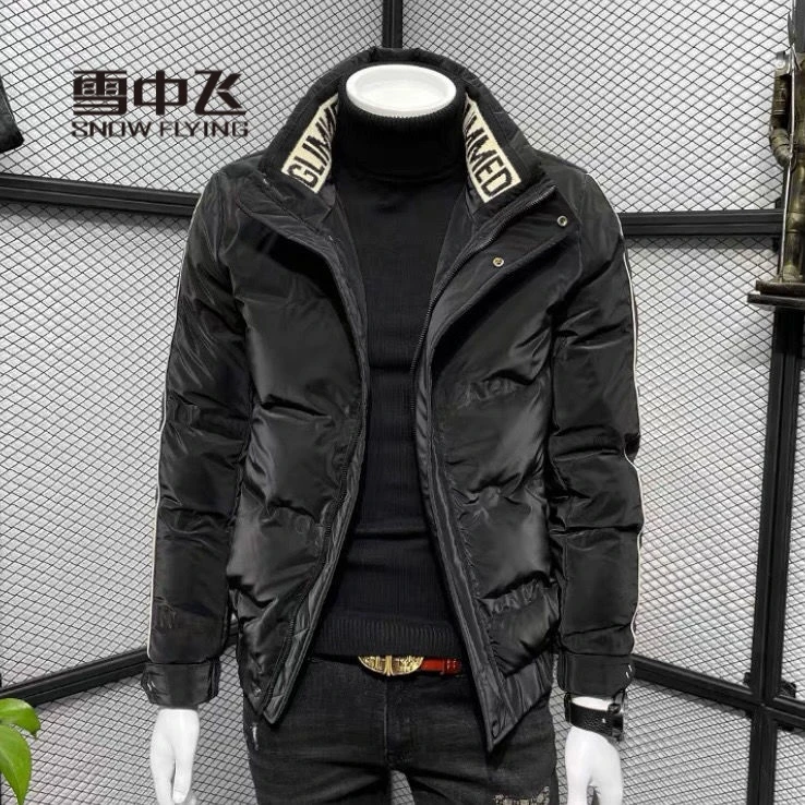 雪中飞绒服男士羽绒服冬季潮牌2023年新款潮流修身立领短款青年