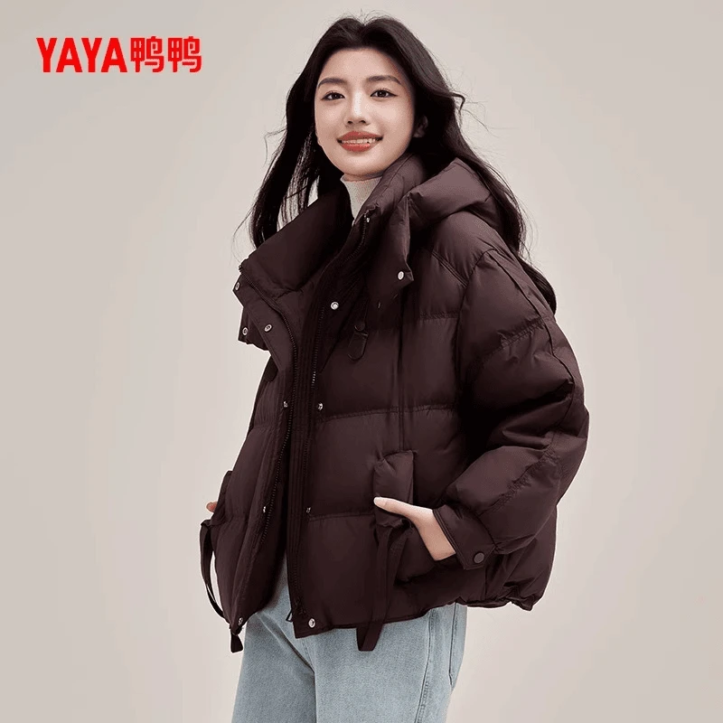 鸭鸭羽绒服女短款秋冬时尚休闲保暖外套YE4B603025L