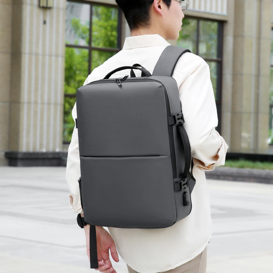 CATEKARRUI男士商务双肩背包时尚户外休闲防水多功能潮流轻便背包