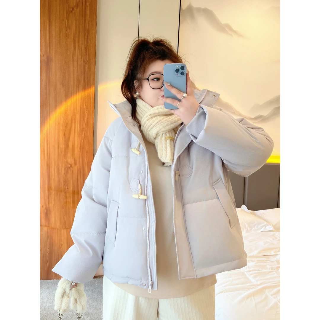 【晓晓家】断码捡漏~费利克斯 / 牛角扣韩女通勤短款棉服11272花契