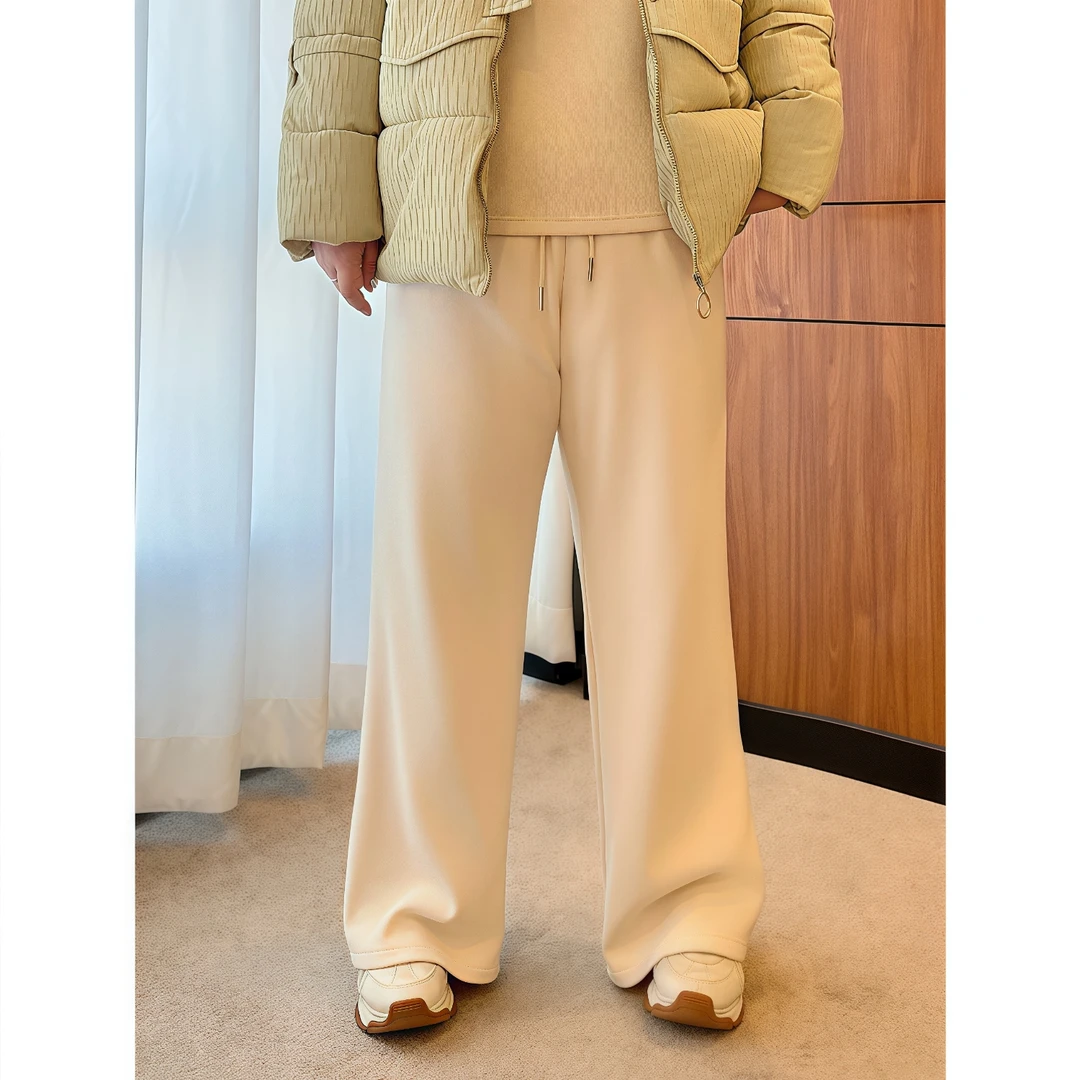 【晓晓家】暮雪初白 / 绒绒保暖防风直筒裤12513花契胖mm