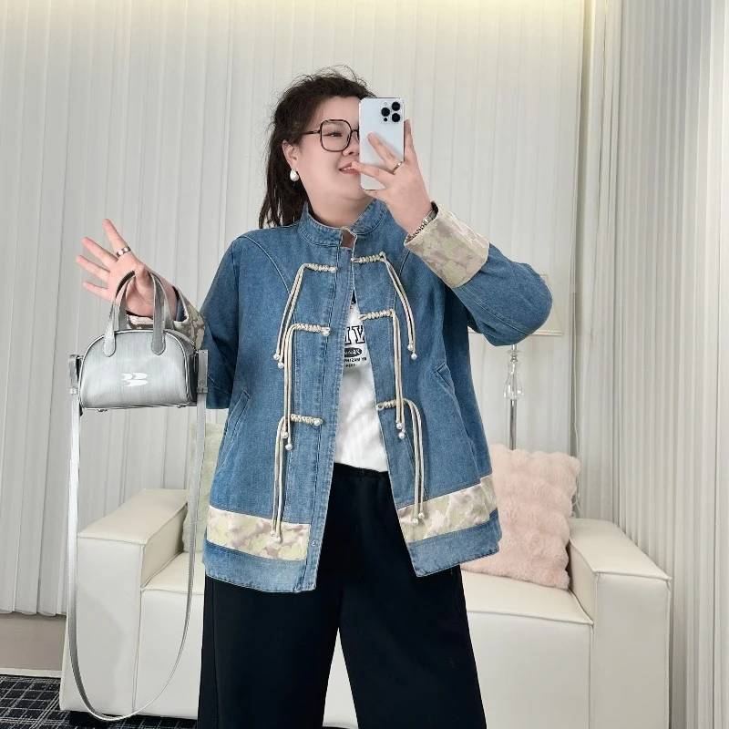 【晓晓家】断码捡漏~如梦令词 / 新中式日常通勤牛仔外套8467花契