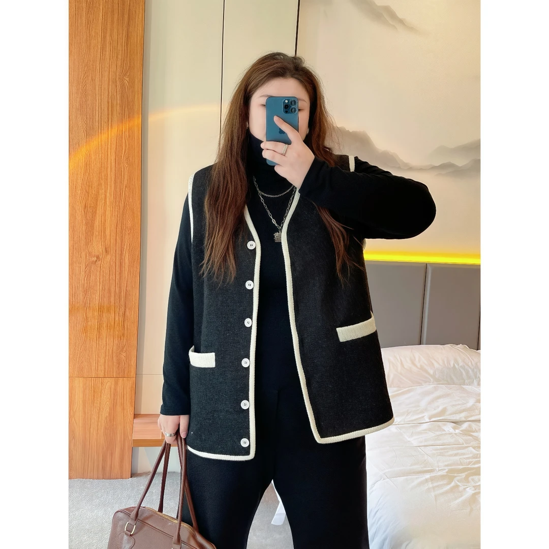 【晓晓家】断码捡漏~且听风吟 / 撞色款小香风马甲4101花契