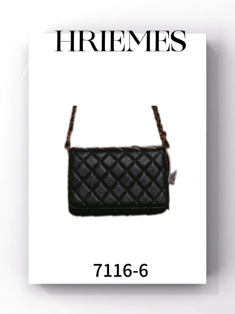 C14黑色链条小金球信封包中号肩带可调节7116-6