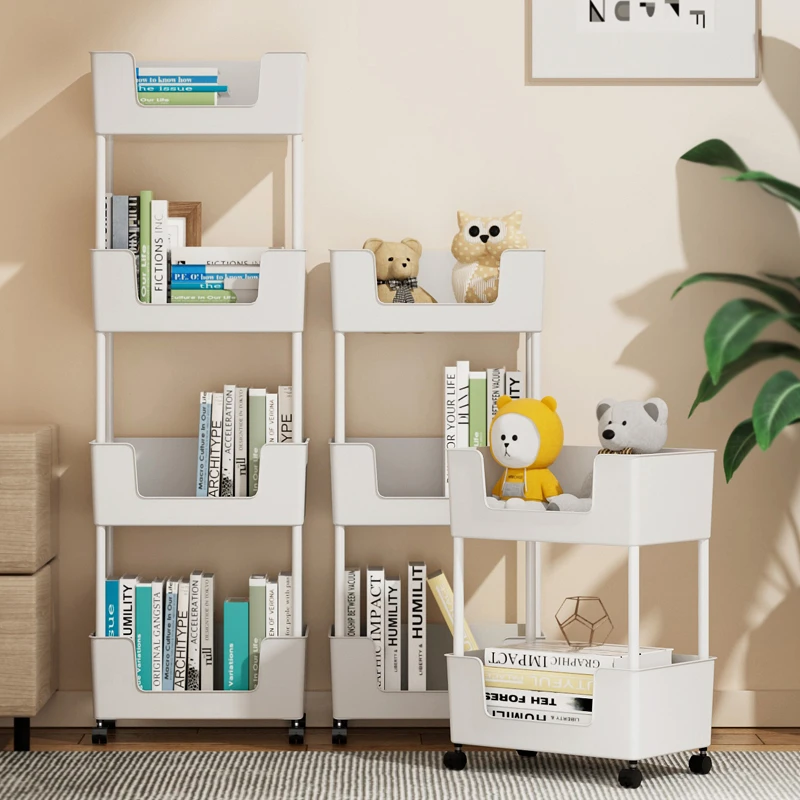 移动书立桌边书架书本收纳书桌置物架家用小推车学生宿舍收纳神器