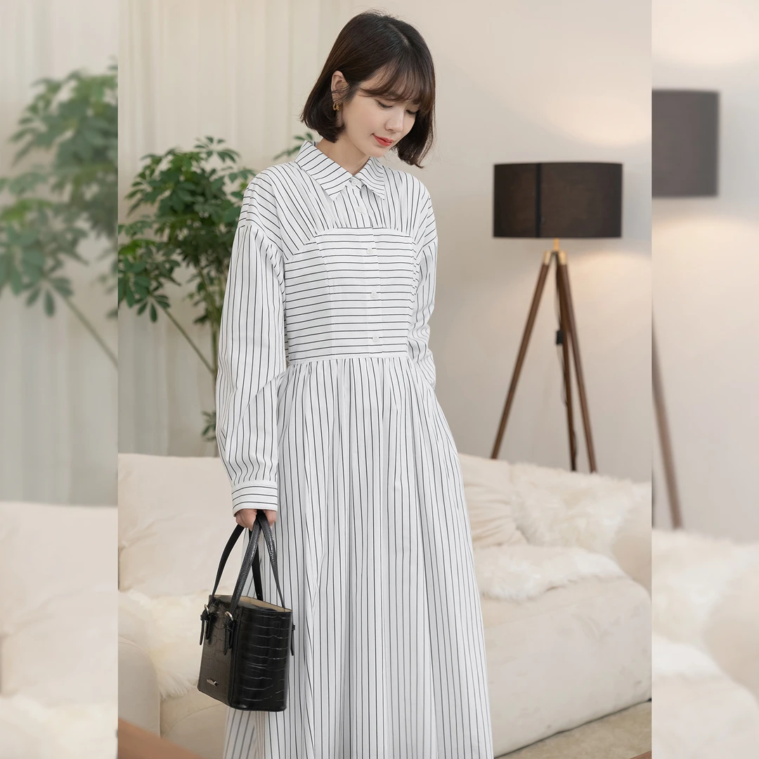 [现货]【有风小镇】条纹连衣裙FS307L017