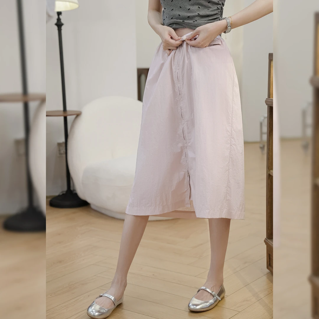 「现货」【凉夏淡樱】松紧腰半身裙FS404X016