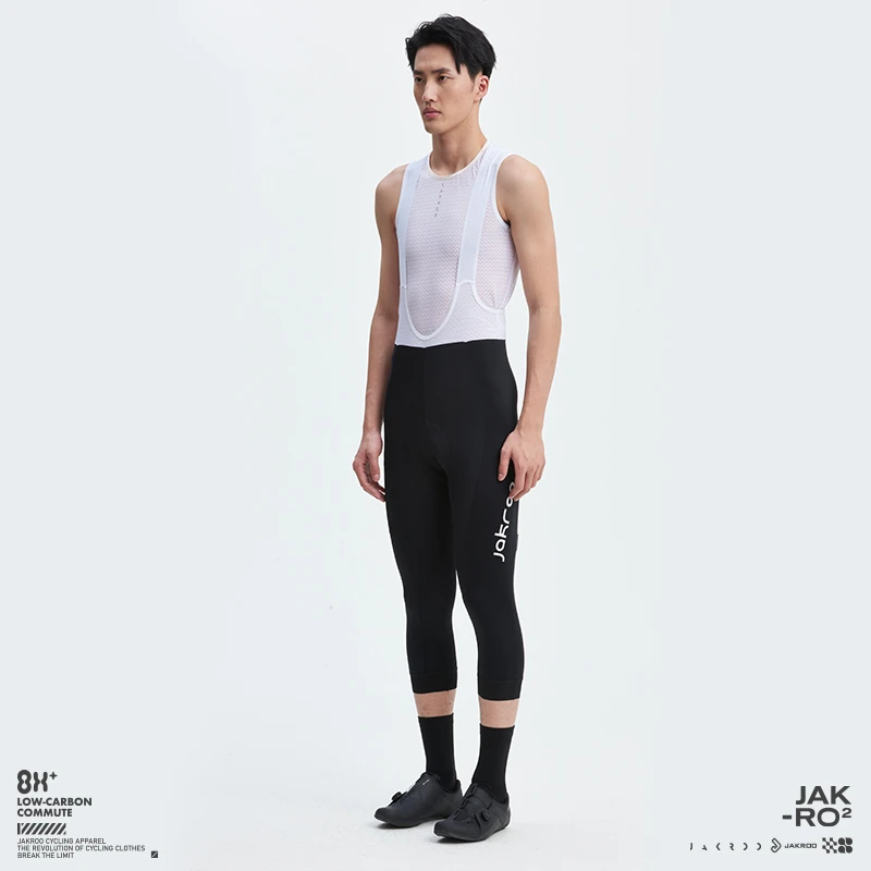 捷酷新赛轮第四季男款七分背带裤进口垫档防滑织带自行车骑行装备