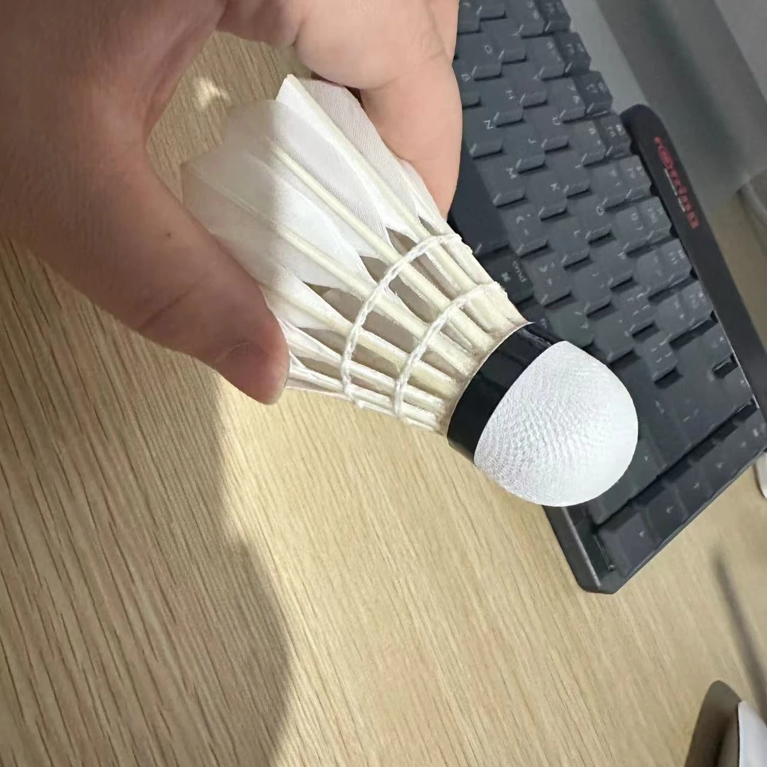 【新手训练用球】白皮羽毛球复合软木全圆毛片飞行超级好