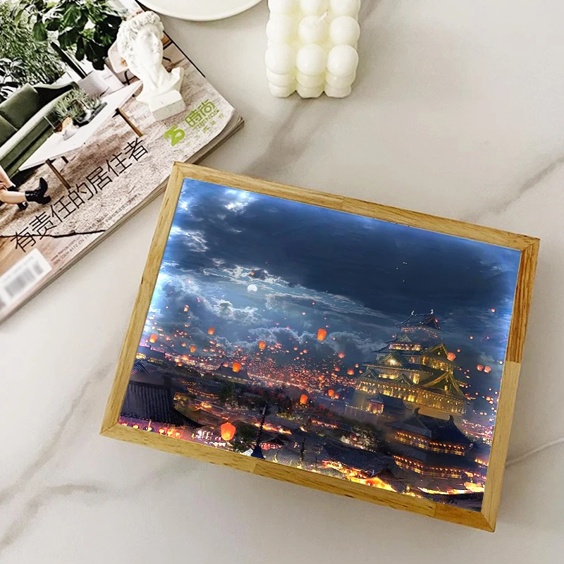 太子悦神图灯光画天官赐福桌面摆件灯画国漫创意卧室床头氛围灯画