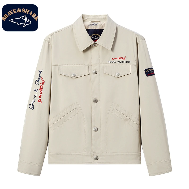 BRAVE&SHARK/勇士鲨鱼官方正品男士新款夹克百搭休闲潮流时尚外套