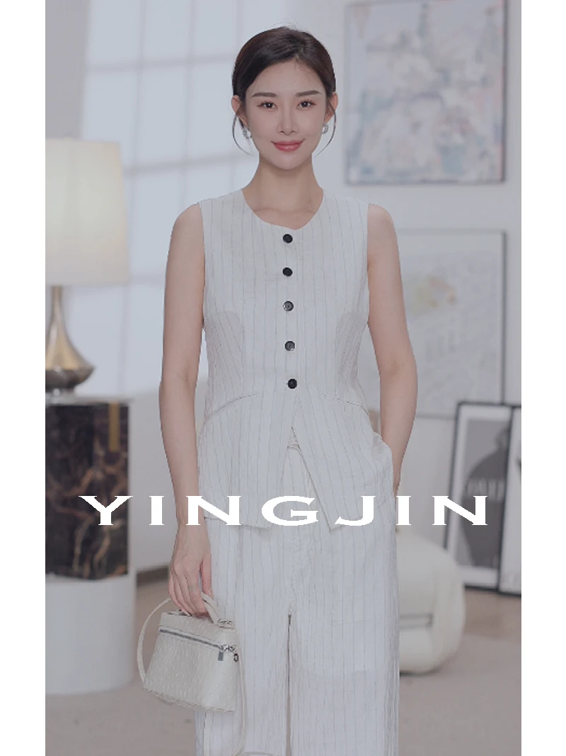 【YINGJIN】经典条纹系列//夏日老钱风马甲