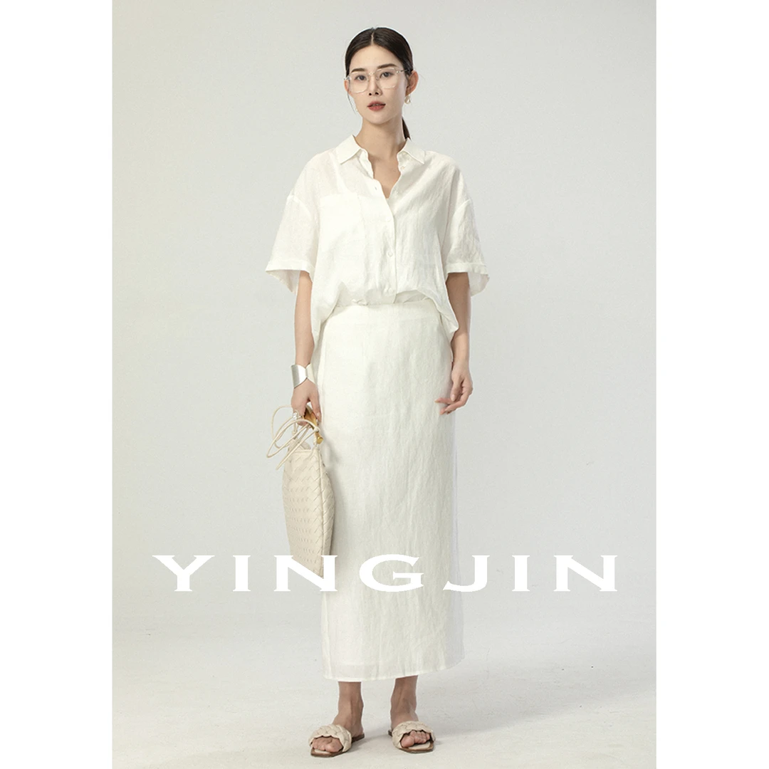 【YINGJIN】2024白麻系列清爽短袖