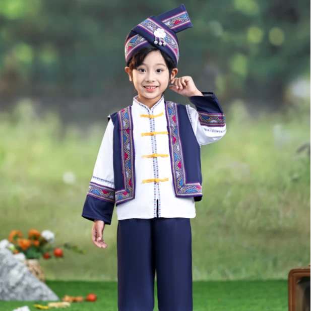 020号 新款三月三男生儿童少数民族服男童传统民族风