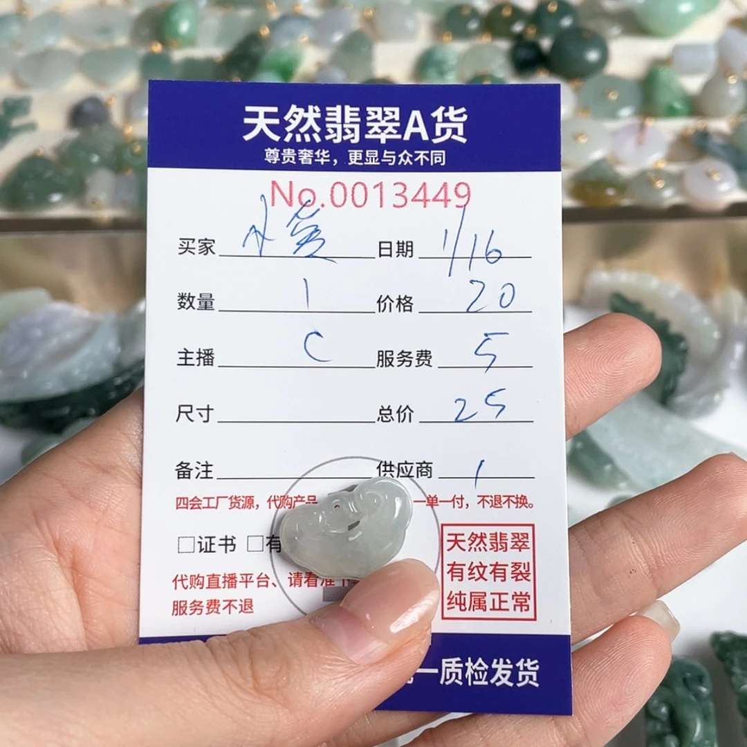 【闪购商品】翡翠颈饰未镶嵌小***物