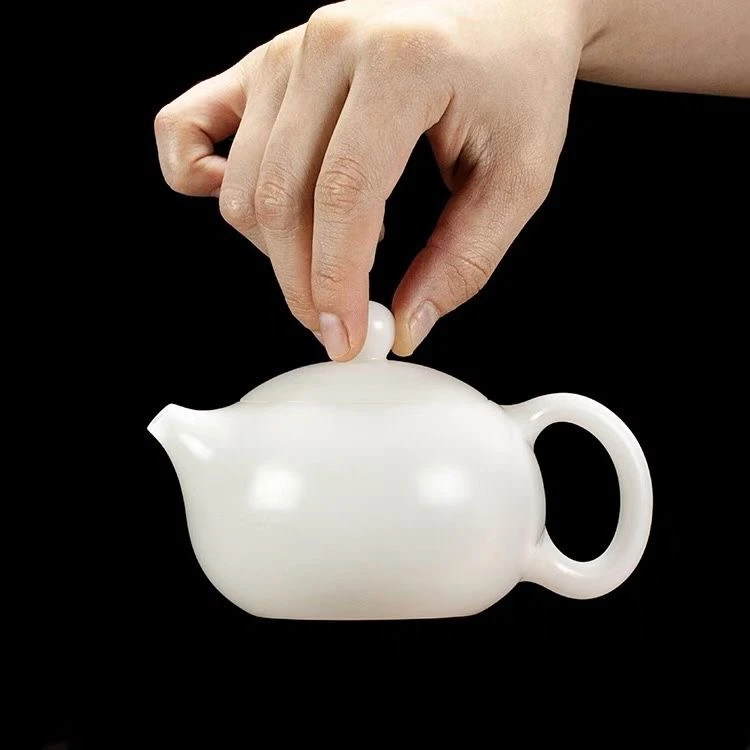 德化白瓷郭志宝老师冰种西施壶单壶茶具配件礼盒冰种玉瓷冰种素烧