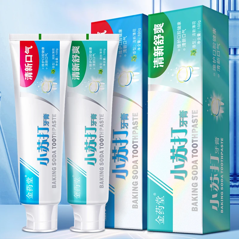 金药堂小苏牙膏美白牙膏去黄去渍含氟防蛀益生菌清新口气清洁口腔