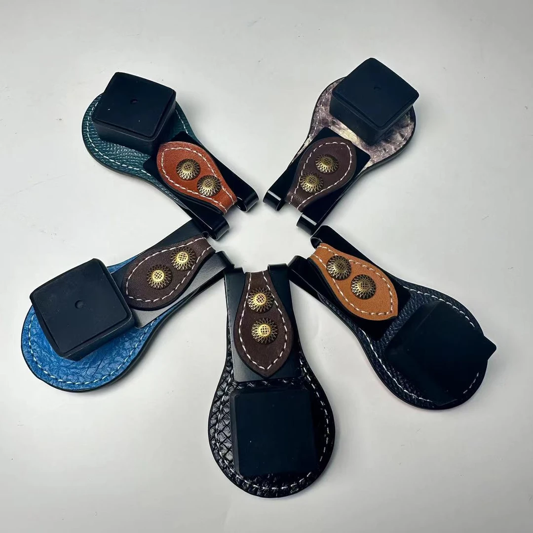 职业台球巧克夹真皮巧粉夹袋兜吸铁粉套抢粉盒强磁斯诺克配件用品