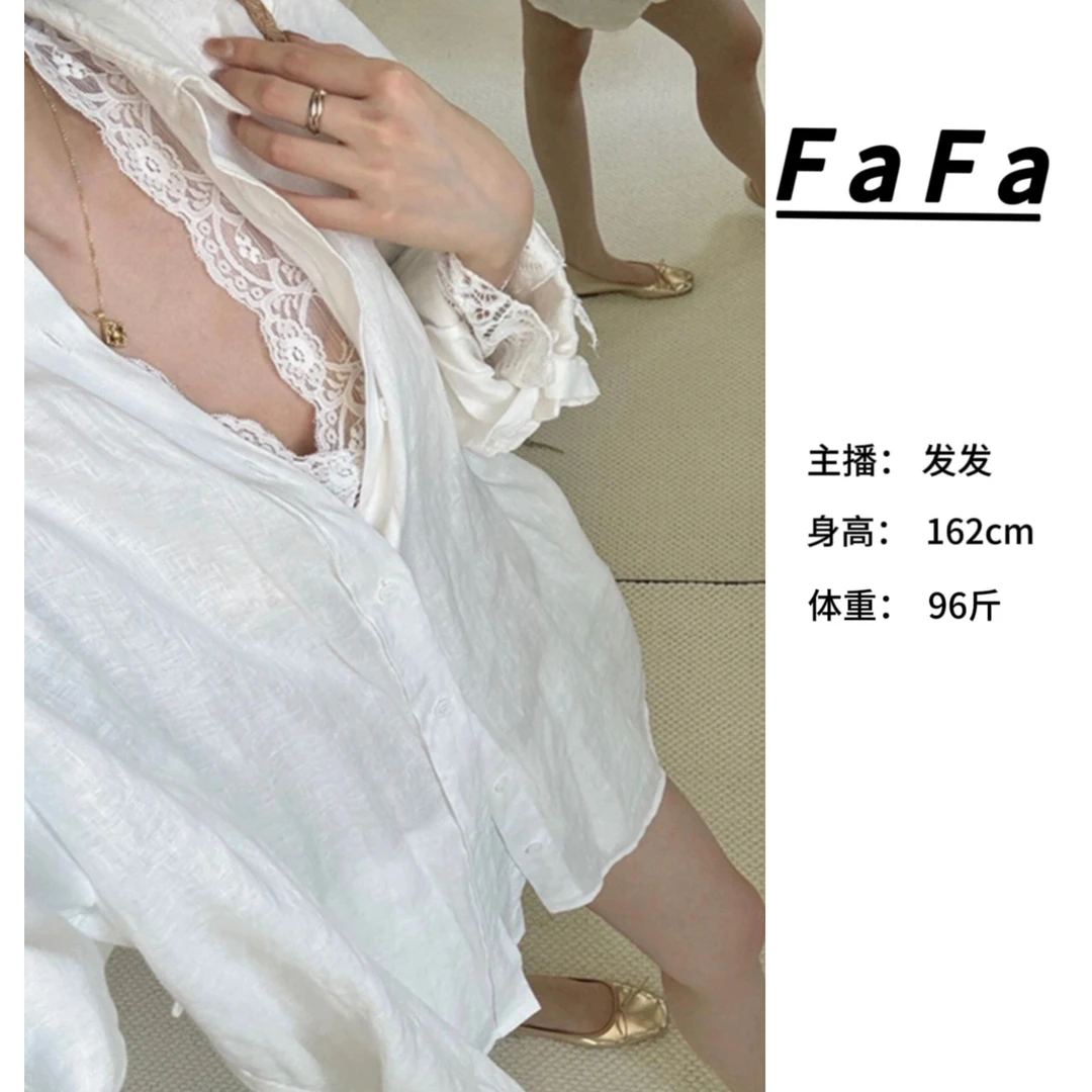 欣儿优选●【洋气蕾丝】夏季性感蕾丝白色上衣预X4SY0593A