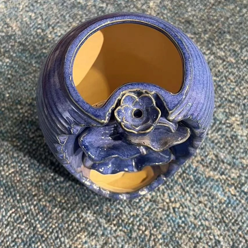 友名陶瓷 荷叶倒流香-蓝@@2250