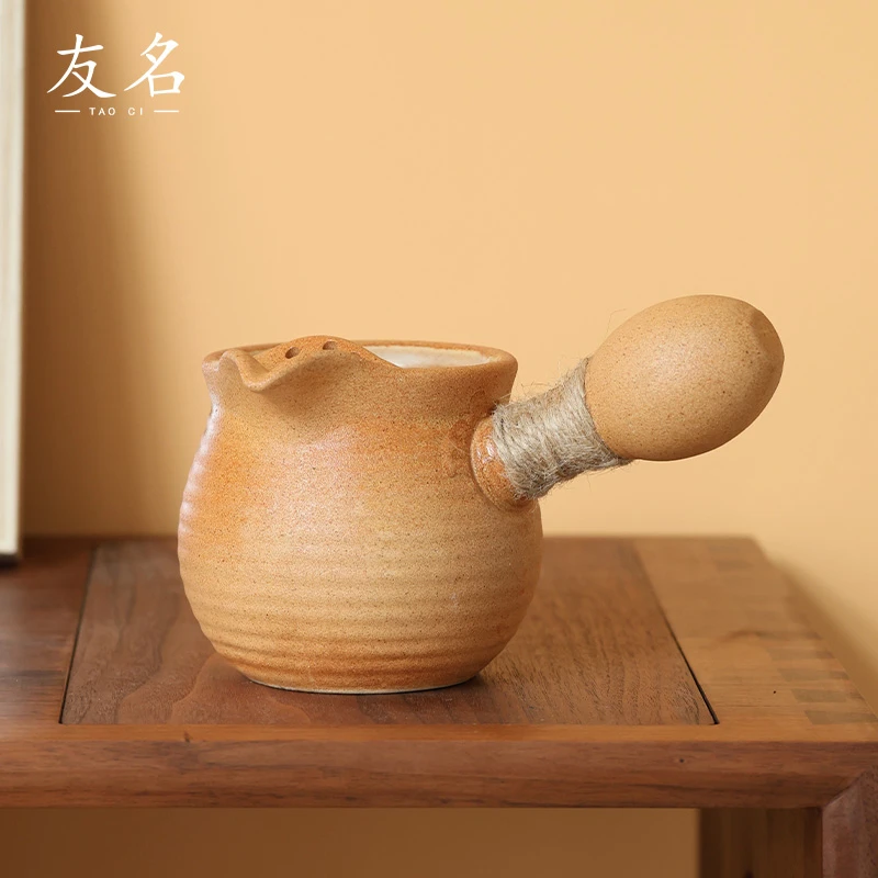 友名陶瓷  麻绳侧把罐罐壶圆满壶烤奶罐围炉煮茶壶-2149