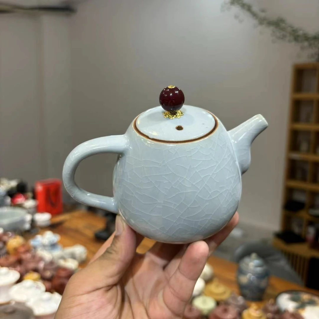 友名陶瓷  博彩汝窑贵妃壶-6104