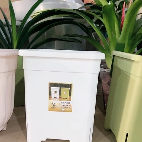 树脂20CM以下方盆1号5个白色带托