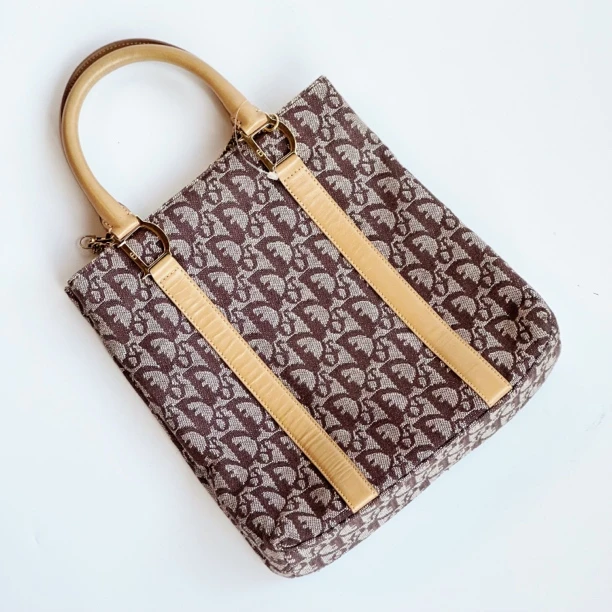 90新 DIOR/迪奥 九万中古/送中检/Dior经典老花小号托特包奢侈品