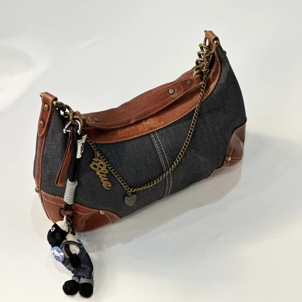 95新 BURBERRY/博柏利 九万中古/Burberry时尚牛仔单肩腋下包