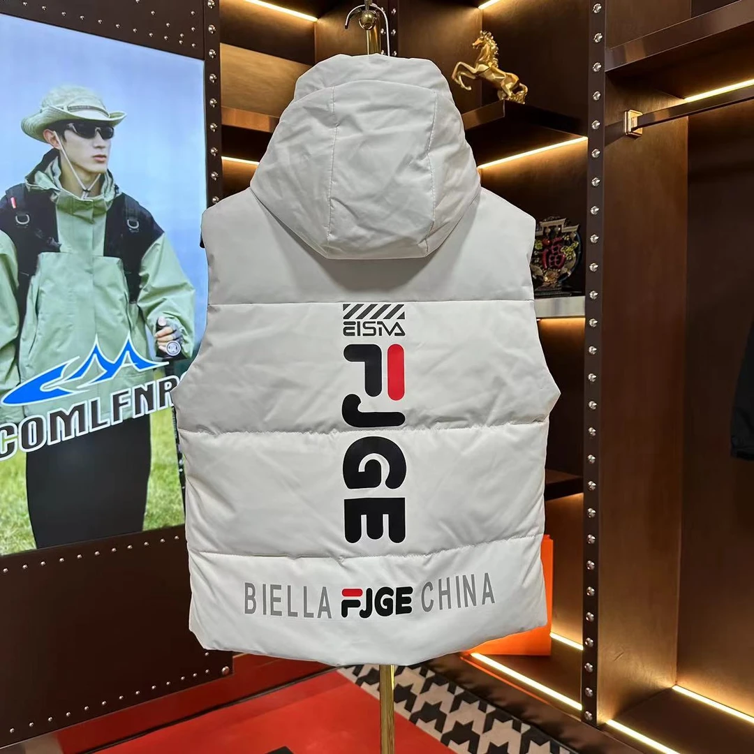 秋冬新款时尚百搭男女同款潮牌大码连帽马甲冬季保暖马甲58马夹