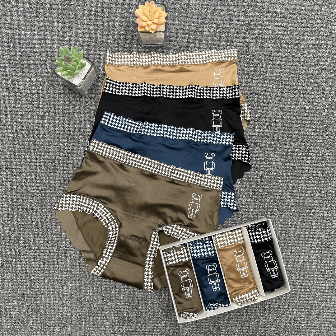 6013  中腰华尔缎包臀无痕丝滑亲肤透气女士内裤