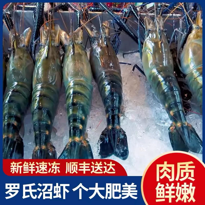 冷冻罗氏虾大头虾一盒2斤顺丰包邮超大