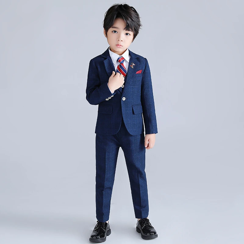 男童宝宝韩版帅气中大童儿童西服套装主持人钢琴演出服花童婚礼服