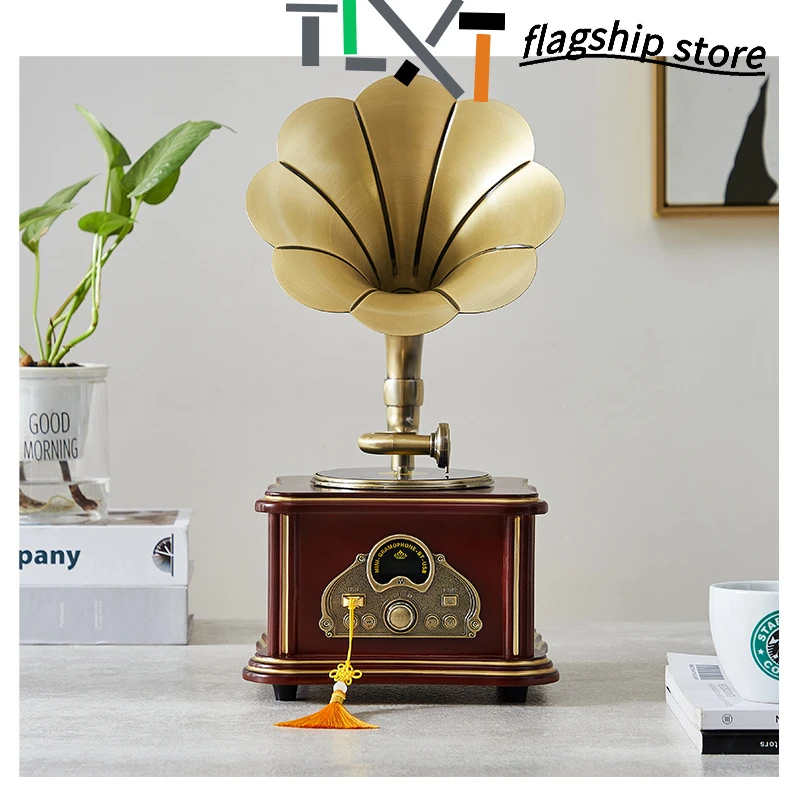 【TLXT】复古迷你香薰留声机欧式中式蓝牙音响