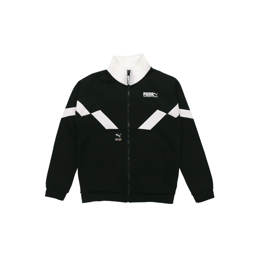 正品 Puma Logo复古运动立领夹克外套 男款 黑色 531339-01